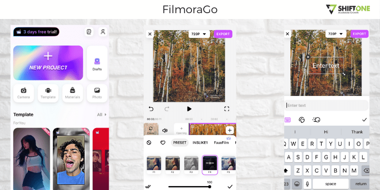 FilmoraGo video editing app