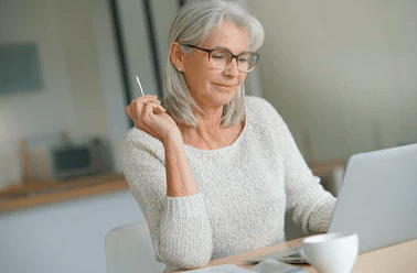 Old Lady on a laptop