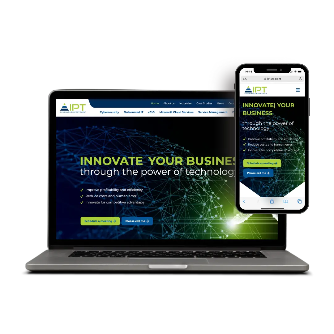 Laptop and Mobile View of IPT Website
