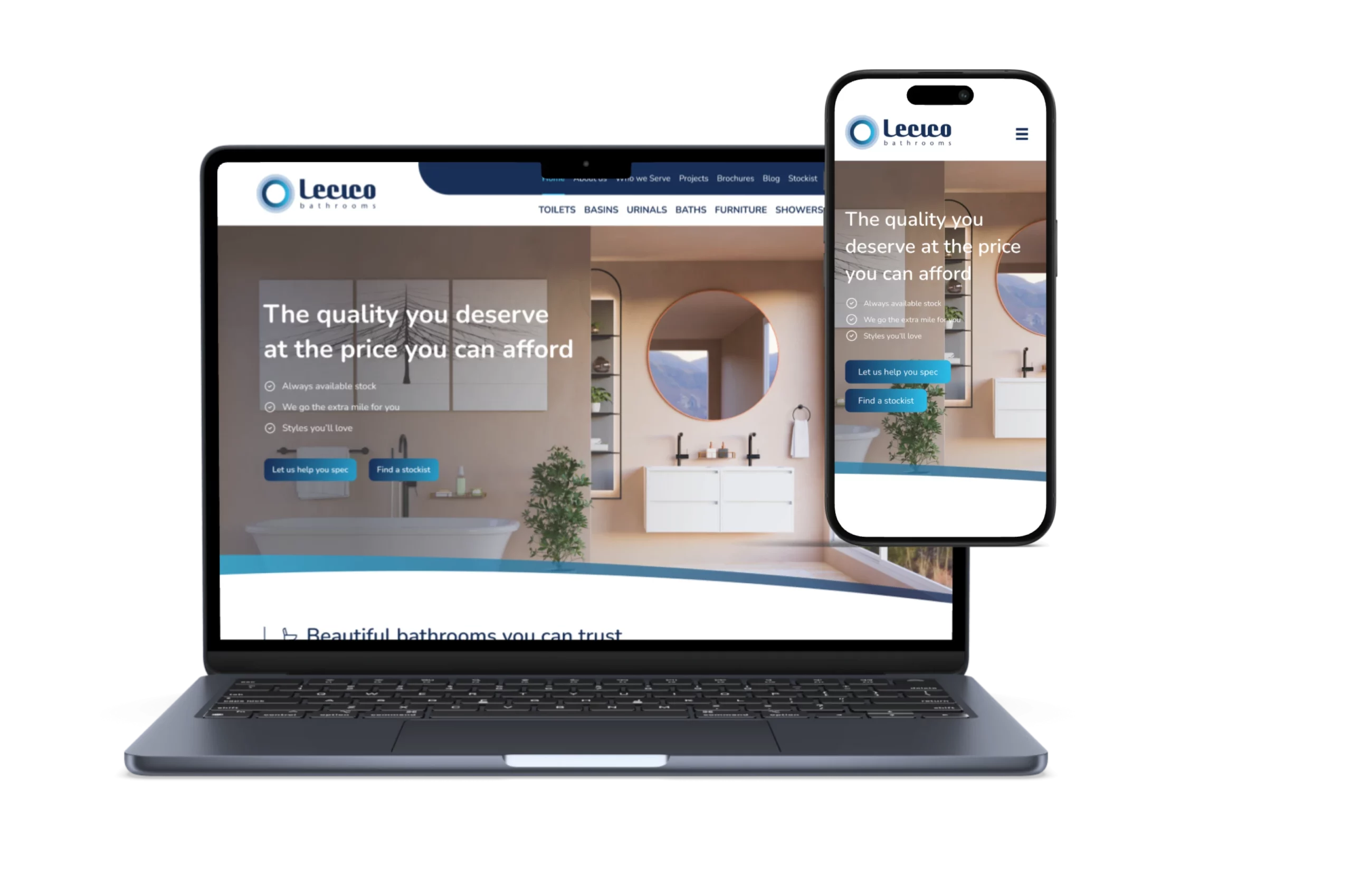 Lecico Website Mock Up